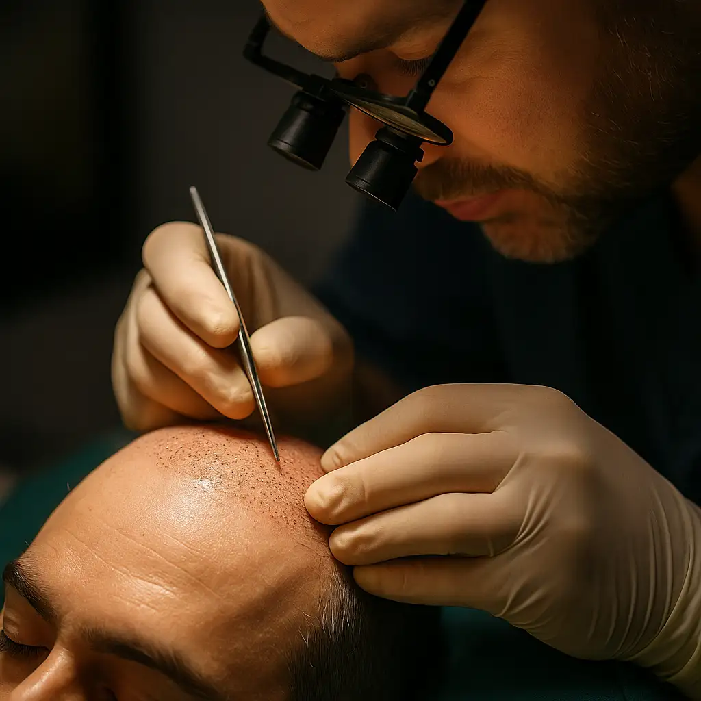 کاشت فولیکول‌ها در ناحیه کم‌پشت یا طاس